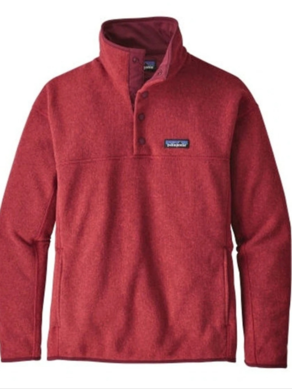 Patagonia Lightweight Better Sweater Snap-T Pullover Red Quarter-Zip Sz XS